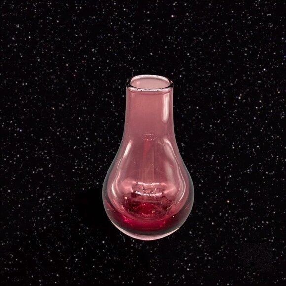 Studio Art Glass Vase Amethyst Purple Vintage Bud Vase 5”T 1”w - Picture 8 of 10